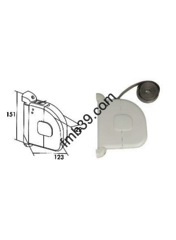 Enrouleur pivotant mini export blanc avec 5,5 ml sangle de 14 grise - Enrouleur pivotant mini export blanc avec 5,5 ml sangle de 14 grise