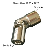 Genouillères - Manchons Genouillère acier Ø 12 / carré de 10 mm
