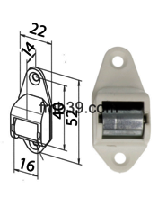 Guide sangle à visser type royal avec brosse - blanc - Guide sangle à visser type royal avec brosse - blanc