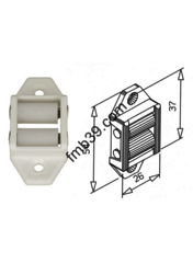 Guide sangle PVC blanc DEPRAT pour sangle de 12 à 18 mm  - Guide sangle PVC blanc DEPRAT pour sangle de 12 à 18 mm 