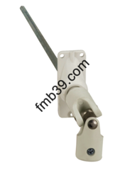 Sortie de caisson à 45° en polyam. - E Ø12 et S hexa 7 - blanche L250 mm - Sortie de caisson à 45° en polyam. - E Ø12 et S hexa 7 - blanche L250 mm