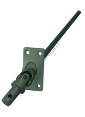 Sortie de caisson à 45° pion mâle platine PVC 4 trous 52 x 26 - Sortie de caisson à 45° pion mâle platine PVC 4 trous 52 x 26