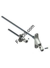 Triple cardan Ø12 mm x hexa 7 mm - Lg 370 + 150 - 22,5x86 - blanc - Triple cardan Ø12 mm x hexa 7 mm - Lg 370 + 150 - 22,5x86 - blanc