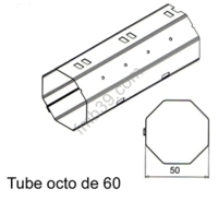 Tubes, barres de charge et seuils Tube Octo de Ø 60 mm x 0,6