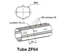 Tubes, barres de charge et seuils Tube ZURFLUH de Ø 64 mm x 0,8