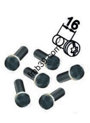 Vis TORX 25 fend. Ø5x16 acier revêt. zinc + nick. + rond. - Vis TORX 25 fend. Ø5x16 acier revêt. zinc + nick. + rond.