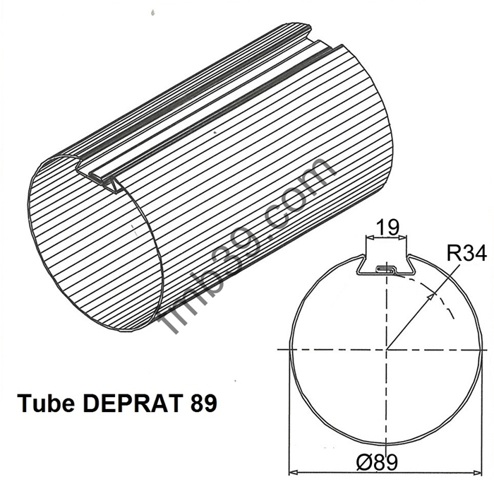 Tubes, barres de charge et seuils Tube DEPRAT de Ø 89 mm x 1