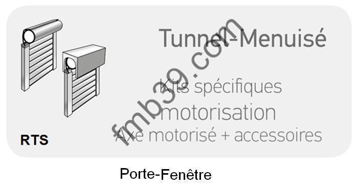Kits de motorisation pour porte fenêtre Kit de modernisation SOMFY double iso PF RTS - 40 Nm (fin de stock)