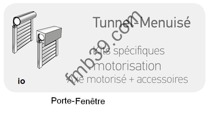 Kits de motorisation pour porte fenêtre Kit SOMFY pour double isolation moteur io 40 Nm