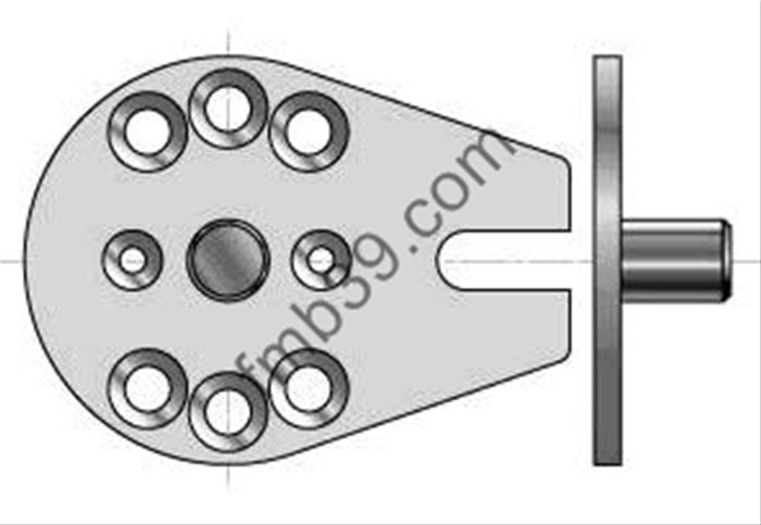 Pour moteurs SOMFY Plaque de store avec pion de centrage Ø 12 mm