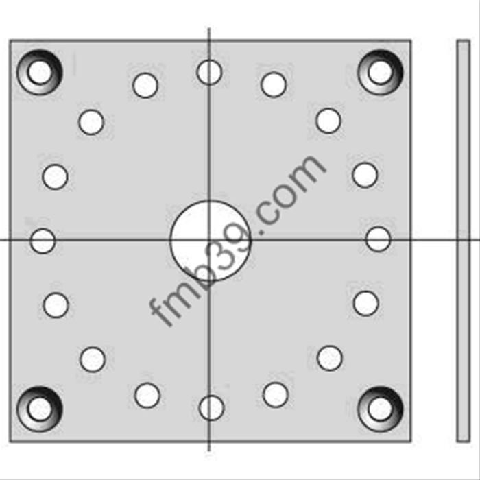 Supports moteurs Plaque 100 x 100 pour moteurs Ø 50 et Ø 60 CSI 