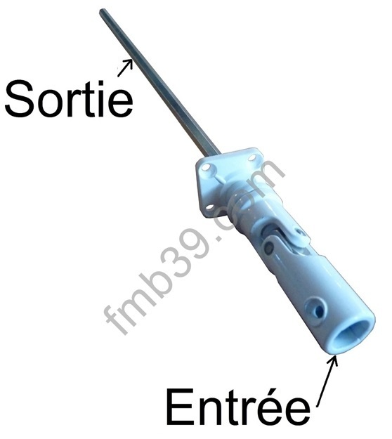 Sorties de caissons - Blocs guide - Cardans Sortie de caisson aimantée hexa de 7 L320 mm pour tringle Ø13 mm