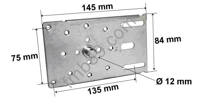 Supports, pivots et équerres Plaque support acier pour roulement avec pion