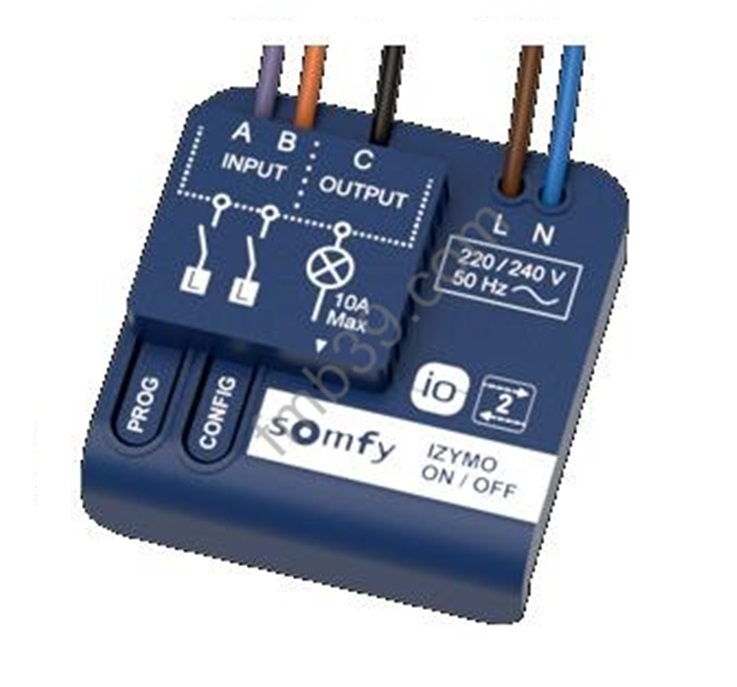 Commandes et automatismes Micro-récepteur SOMFY IZYMO io ON/OFF pour lumière