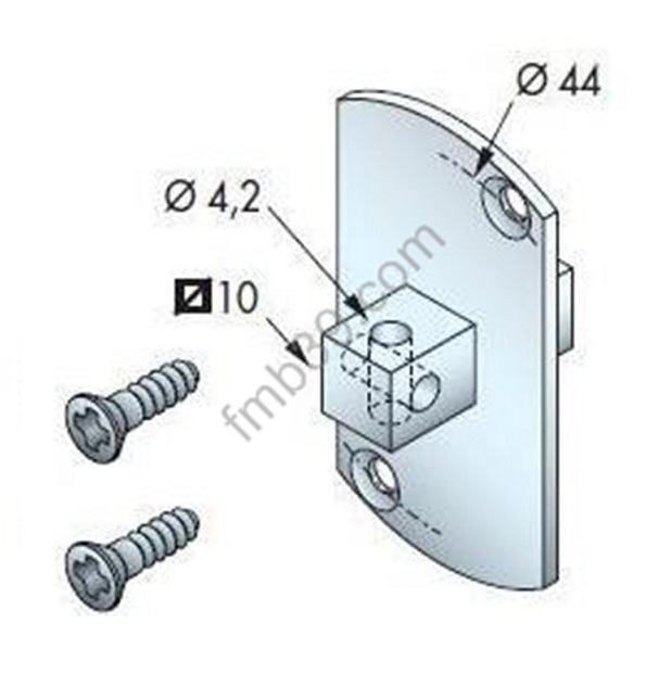 Pour moteurs SIMU Support carré pour moteurs SIMU T5 filaires