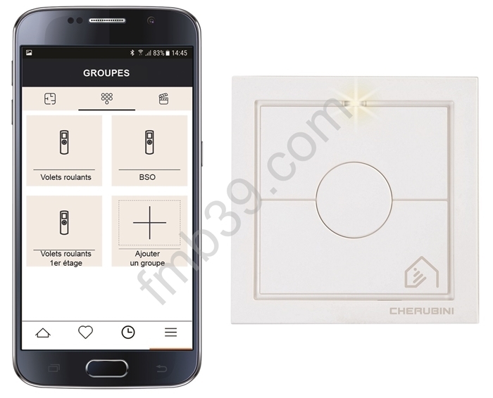 CHERUBINI Inverseur mural CHERUBINI Bluetooth® MAGO 1 canal