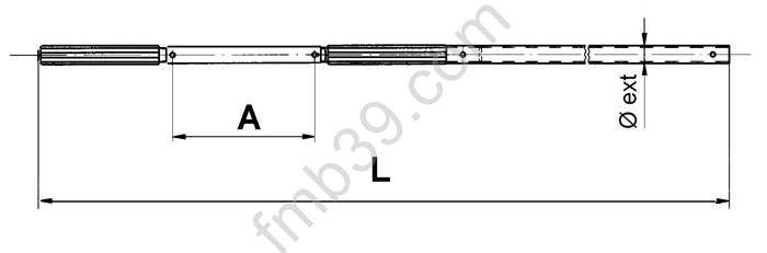 Tringles assemblées Tringle oscillante coloris blanc hexa de 10 mm - Lg 1500 mm