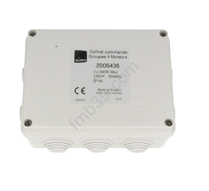 Commandes et automatismes Coffret pour commandes groupées 2 ou 4 moteurs