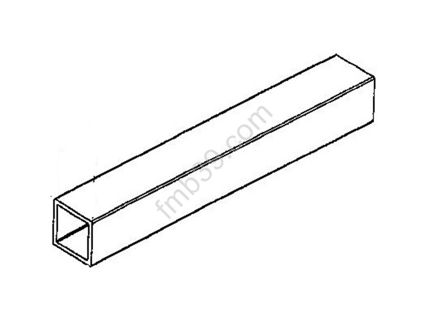 Tubes, barres de charge et seuils Tube galva carré 16 x 16 x 1,5 mm