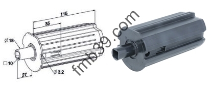 Embouts Embout escamotable ZF64 Téton Ø 18 mm