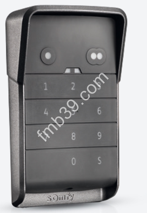 Automatismes Clavier SOMFY à code radio métal PREMIUM 2 io