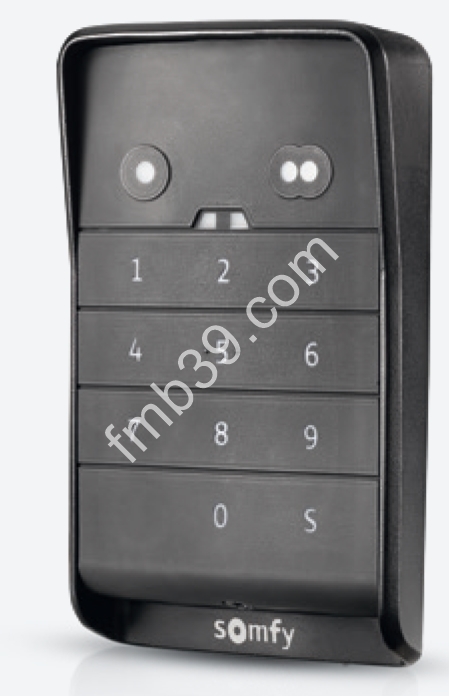 Automatismes Clavier SOMFY à code radio STANDARD 2 io - noir