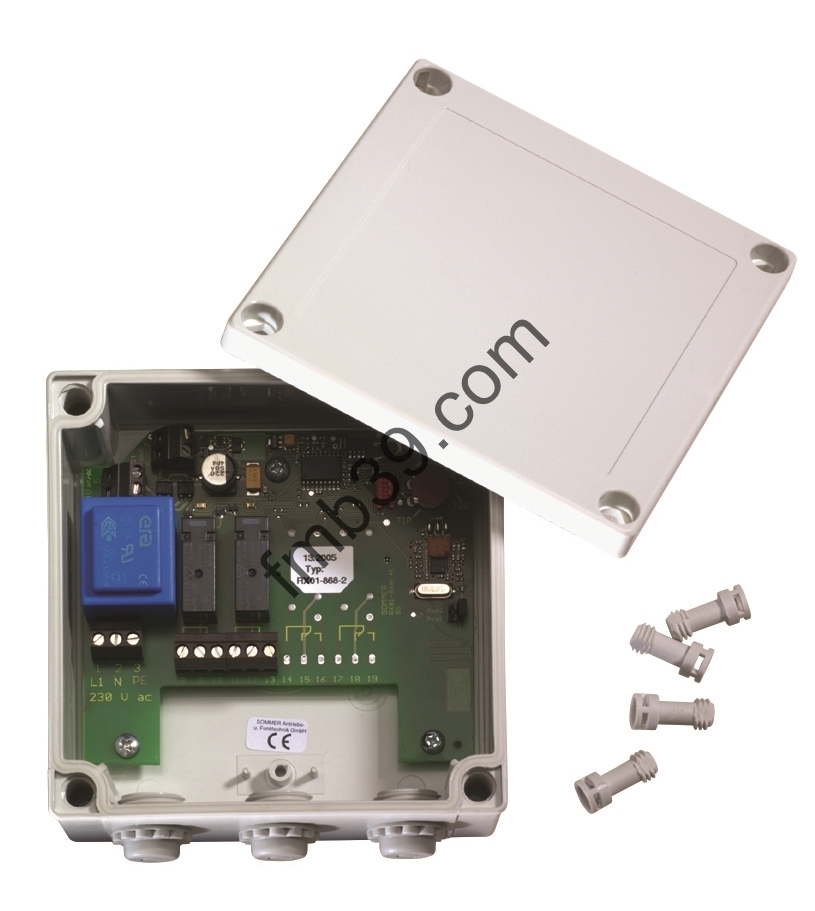 Automatismes Boitier récepteur radio SOMMER 220 V 2 voies IP65 