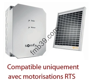 Moteurs de portails Kit solaire SOMFY pour portails - motorisation RTS uniquement