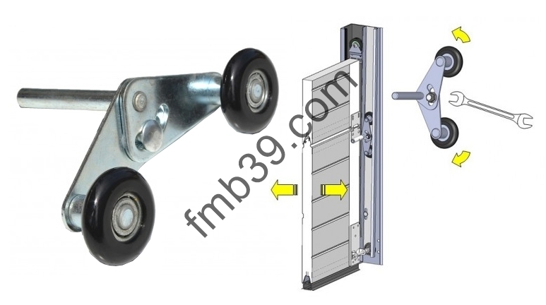 Accessoires de portes sectionnelles Roulette tandem Ø45 pour porte de garage sectionnelle