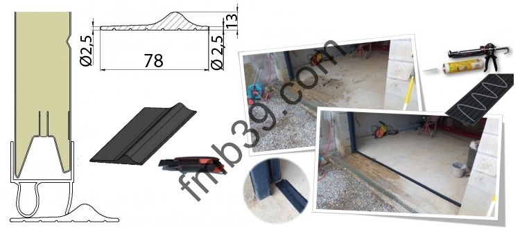 Accessoires de portes basculantes Joint de seuil Water Stop