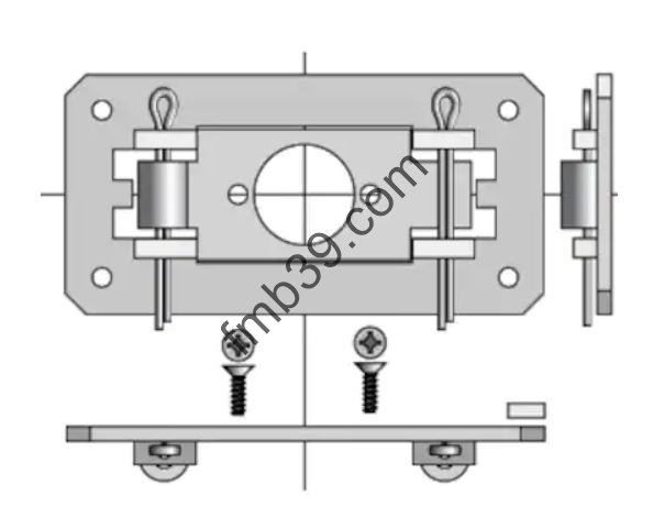 Pour moteurs SOMFY Plaque point fixe pour moteur LS40 dans console à téton Ø12 mm