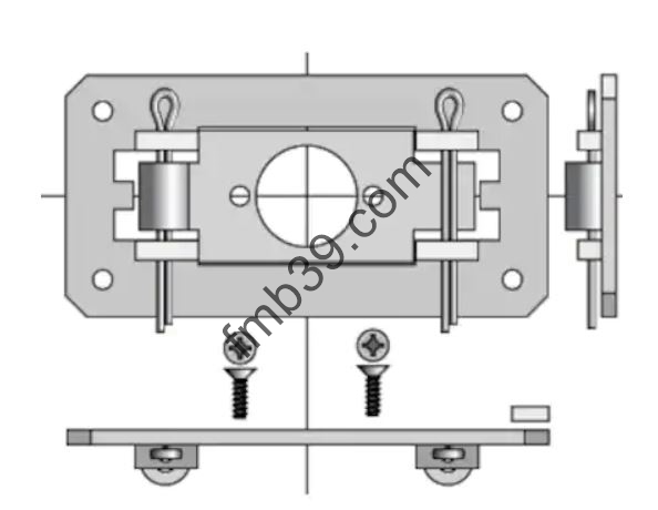 Supports moteurs Plaque point fixe pour moteur LS40 dans console à téton Ø12 mm