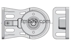 Supports moteurs Equerre radiale avec support moteur SOMFY LS40 et embout dia. 8 mm