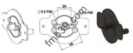Supports moteurs Support ALURENO avec pion pour moteurs de 20 Nm maxi