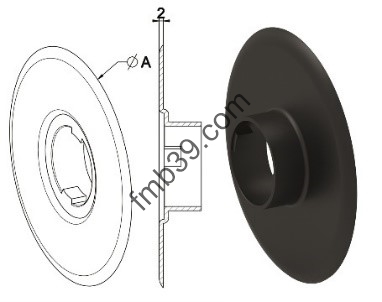 Flasques de guidage Flasque à clipper ZF de type 2 Ø160 mm pour opposé de manoeuvre