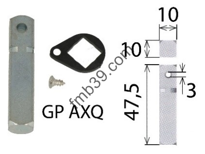 Supports moteurs Support carré de 10 pour moteur Gaposa Ø50