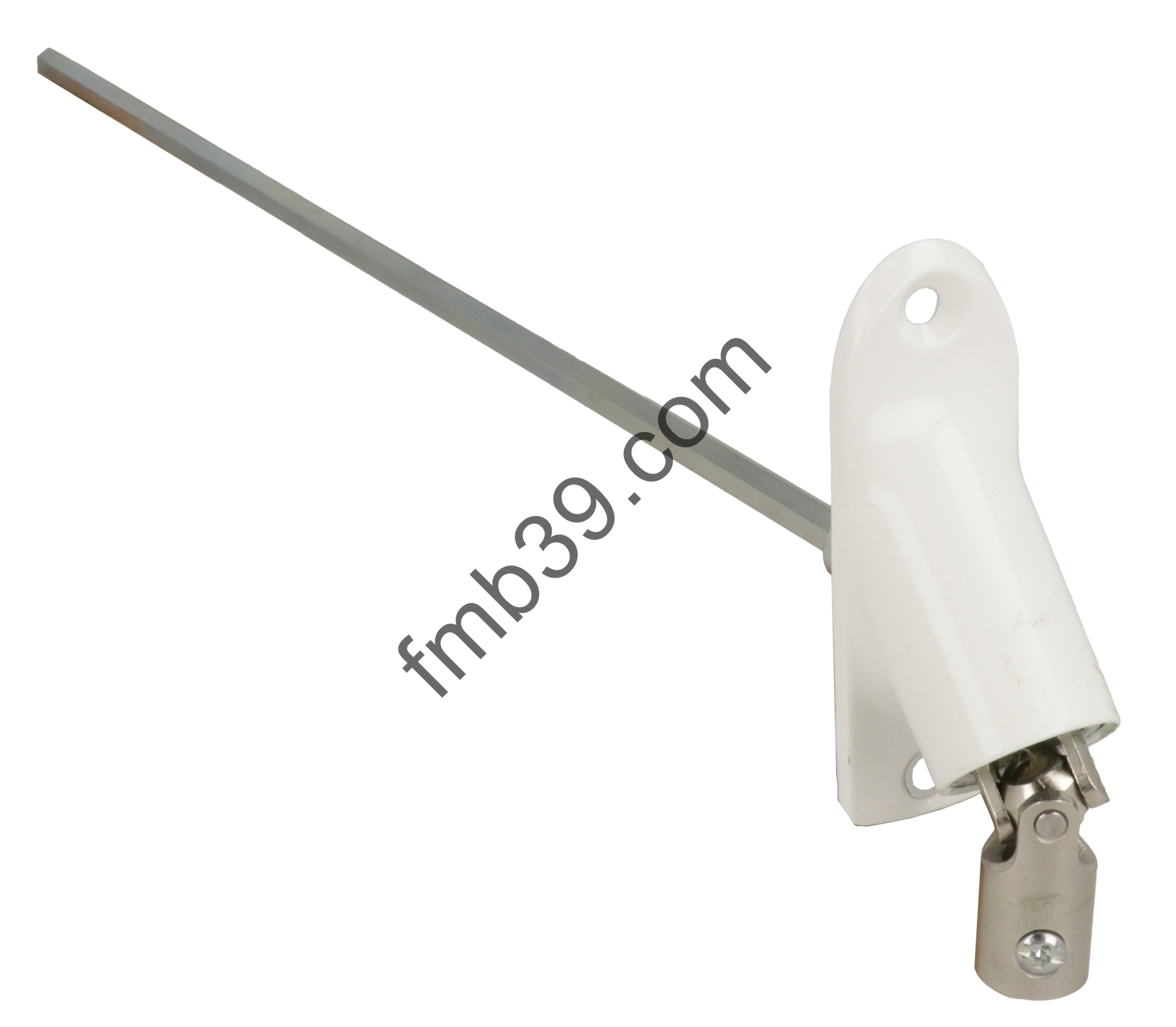 Sorties de caissons - Blocs guide - Cardans Sortie de caisson zamac 90° plat. blanche