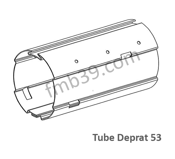 Tubes, barres de charge et seuils ml de tube Deprat Ø 53 x 0,5 (jusqu'à 2.9ml)