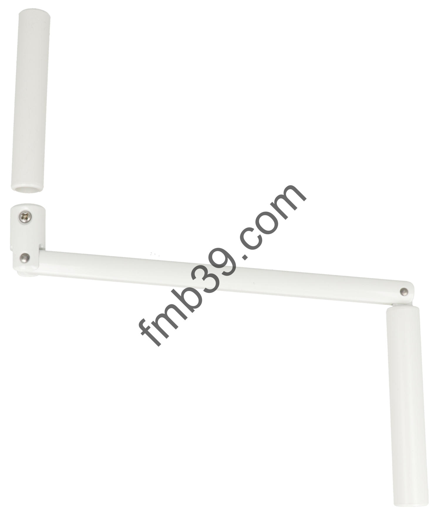 Pièces pour tringles Manivelle aluminium bras de 190 mm pour tringle de 12 mm
