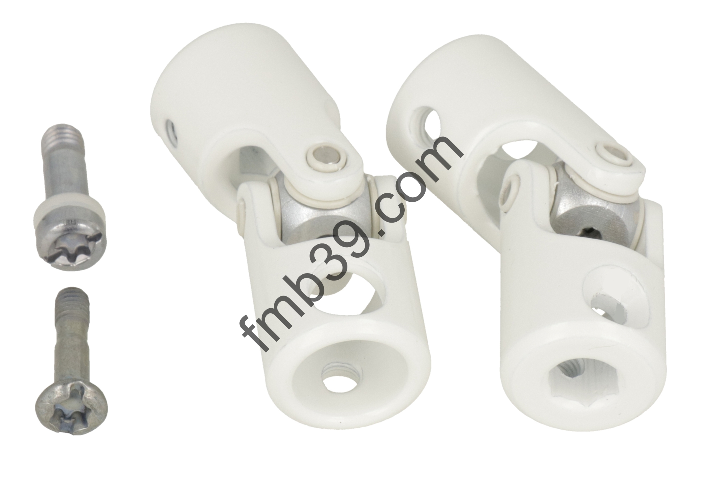 Genouillères et manchons Genouillère ZF Ø18 ext. acier zingué blanc Ø12 fem. x hexa 7 femelle