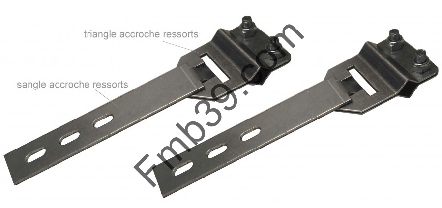 Accessoires de portes basculantes Paire d'accroche SPARB avec triangle d'attache pour porte Allemande