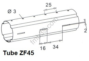 Tubes, barres de charge et seuils Tube ZURFLUH de Ø 45 mm x 0,5