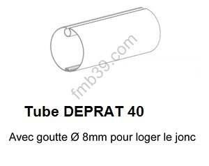 Tubes, barres de charge et seuils Tube rond de Ø 40 mm x 0,6 à goutte DEPRAT