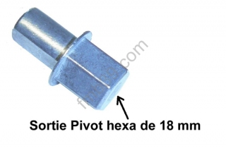 SELVE Pivot hexa de 18 mm pour treuil SELVE