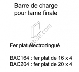 Tubes, barres de charge et seuils Barre de charge de 20 mm