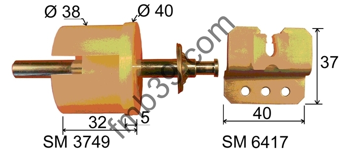 Embouts pour tubes Ø 34 et 40 mm Embout télescopique pour tube Ø 40 à gorge