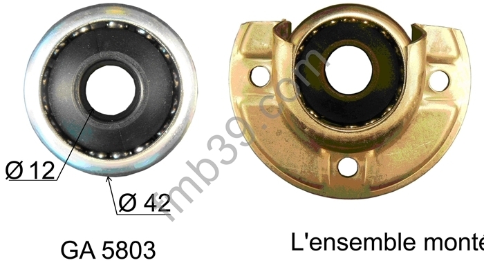 Roulements et coussinets Roulement Ø 42 noyau nylon Ø 12 mm