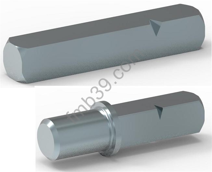 Pivots et carrés de manoeuvres Axes d'entraînement  carré de 8 mm