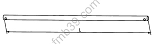 Tringles seules Tringle aluminium laqué blanc Ø 14 mm