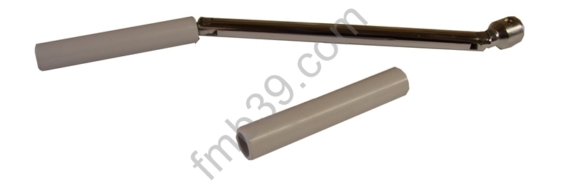 Pièces pour tringles Manivelles acier pour tringle hexa de 10 mm - bras chromé de 180 mm